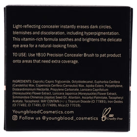 Youngblood Concealer Medium under-eye application demonstrates a smooth blend and long-lasting coverage.