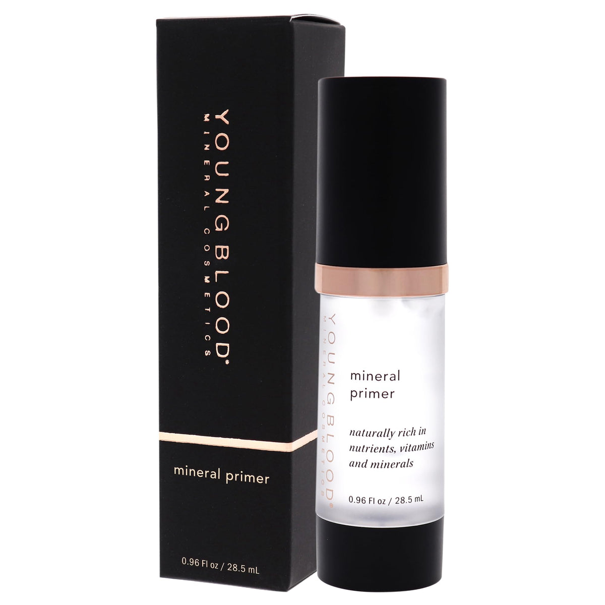 Youngblood Mineral Primer in makeup bag for daily use.