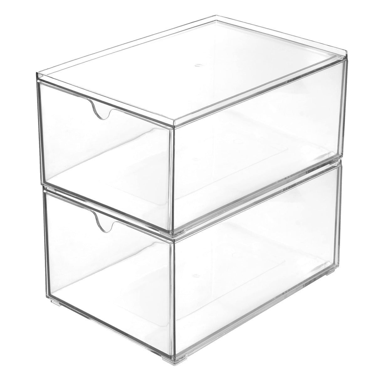 Youngever stackable drawer set 2pack keeps vanity organized and clutter-free.