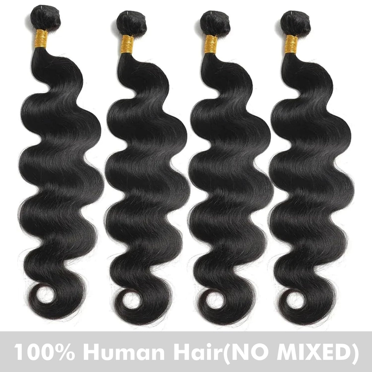 Youngirl Brazilian body wave 18-inch bundles add length with silky, bouncy texture