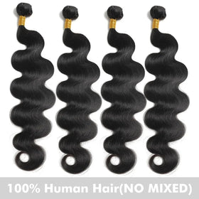 Youngirl Brazilian body wave 18-inch bundles add length with silky, bouncy texture