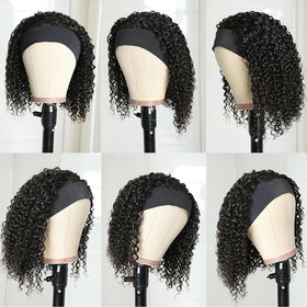 Youngirl Deep Wave Headband Wig, back view, natural fall and volume for versatile looks.