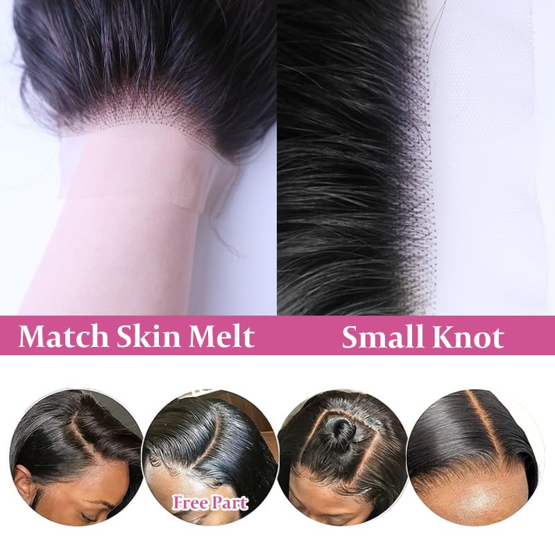 Youngirl easy-install closure compatible with glue, tape or sew-in