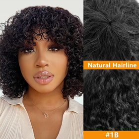 Youngirl glueless wig close-up highlights breathable cap for comfortable all-day wear.