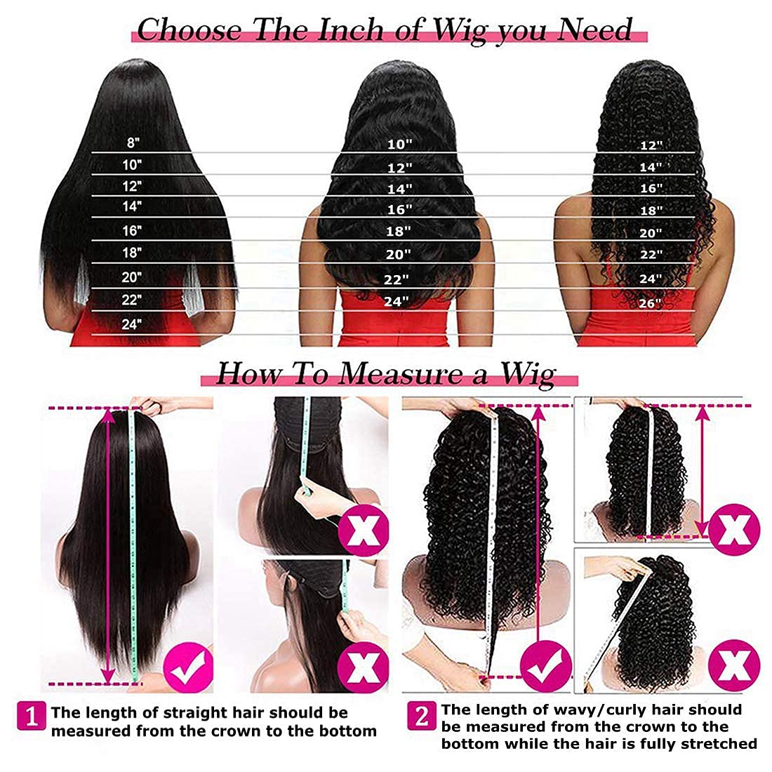 Youngirl wig package contents including headband, cap, and lashes.