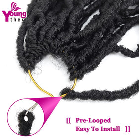 Youngther goddess soft locs offer versatile waves with a natural messy look