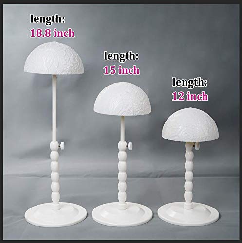 Youngther wig stand white finish blends with any setup.