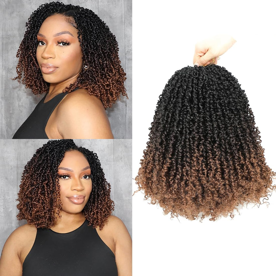 Youngther Yanky Twist crochet hair 12 inch showcases soft, lightweight texture for comfortable wear
