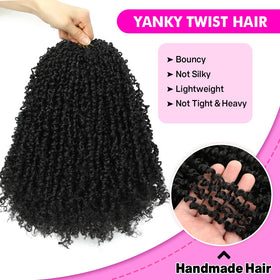 DIY-friendly installation of Yanky Twist crochet hair at home.