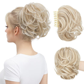 Youngways claw clip short ponytail for quick, secure styling.