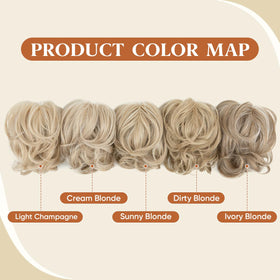 Youngways subtle curls blend with hair for natural look.