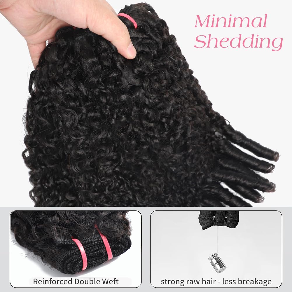 Younsolo Burmese curly hair bundles soft texture closeup for silky feel and easy styling.