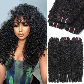 Younsolo Burmese curly hair bundles water wave 20in for natural volume and versatile styling.