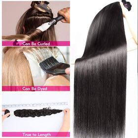 Younsolo straight bundles on model showcase natural movement and shine