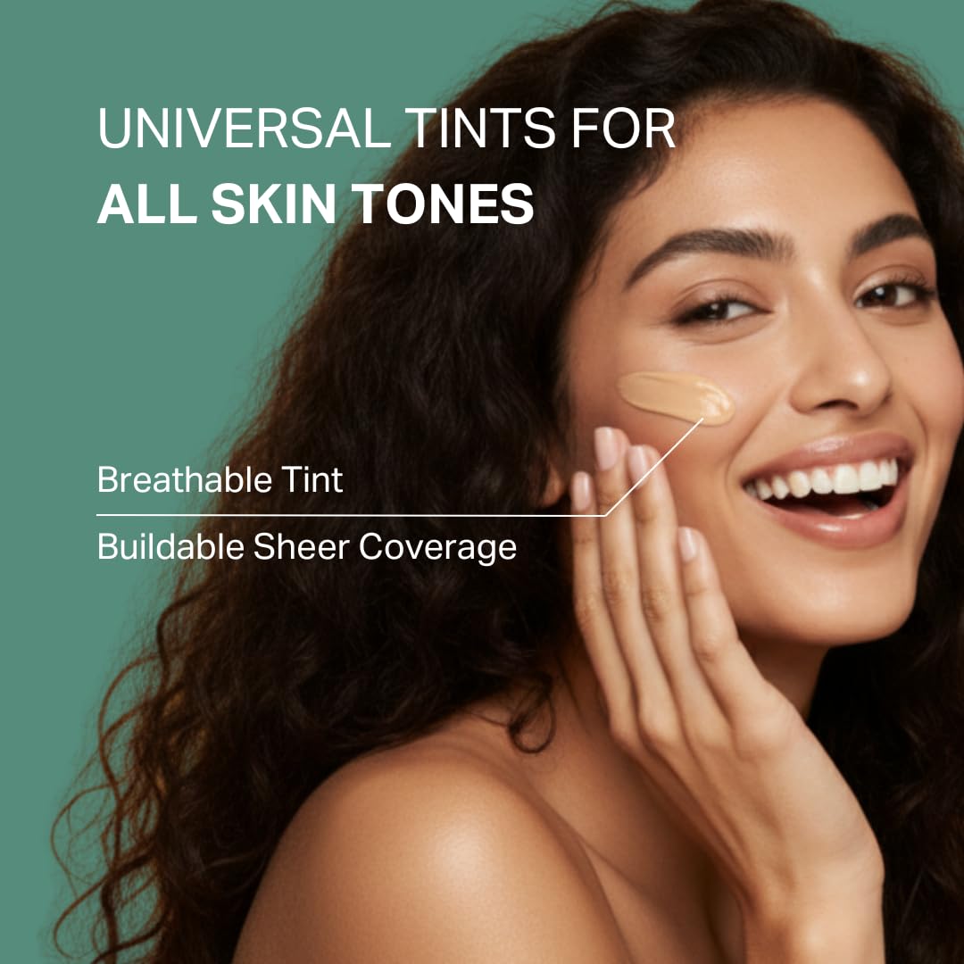 Y'OUR tinted moisturizer application on skin demonstrating even coverage