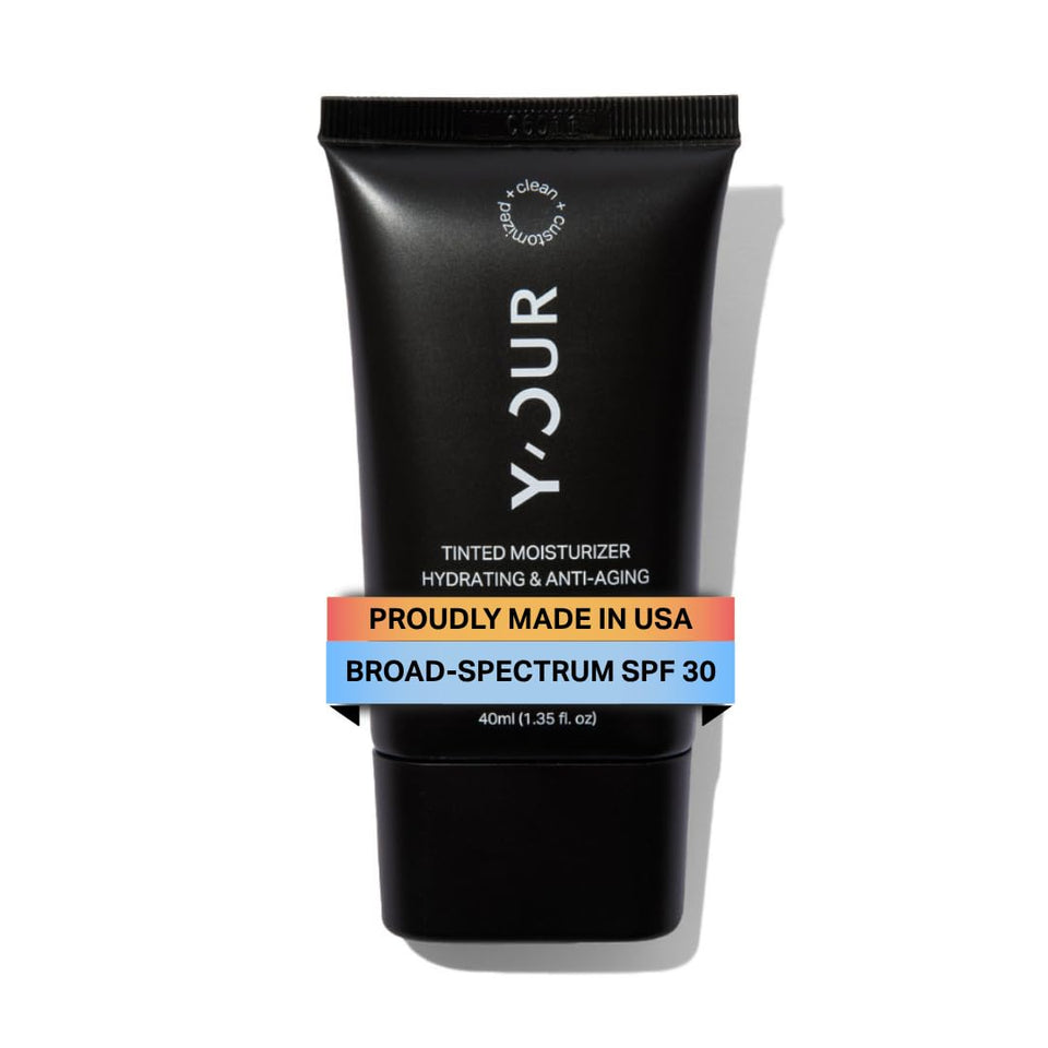 Y'OUR Tinted Moisturizer SPF 30 bottle showing lightweight coverage and sun protection