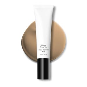 YourNameCosmetics Mineral Sheer Tint Glowing Finish swirl highlights radiant, lightweight daily coverage.