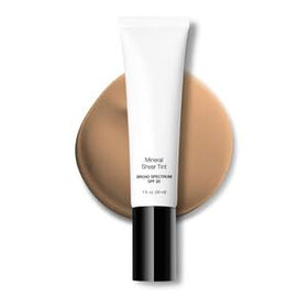 YourNameCosmetics Mineral Sheer Tint Glowing Finish swirl highlights radiant, lightweight daily coverage.