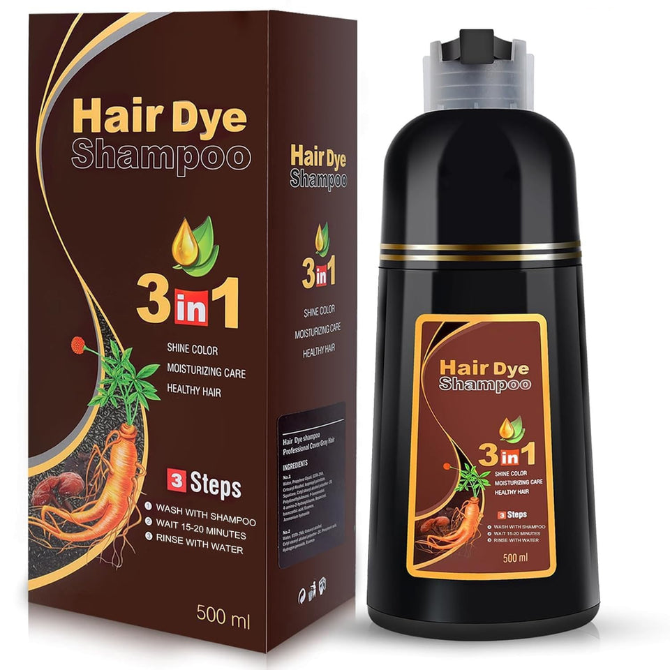 YOURTONE brown hair dye shampoo bottle pour for easy at-home color