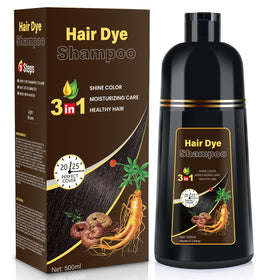 YOURTONE Hair Dye Shampoo 3in1 application demonstrates easy color process