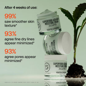 Youth To The People Application swipe shows fast absorption into skin.