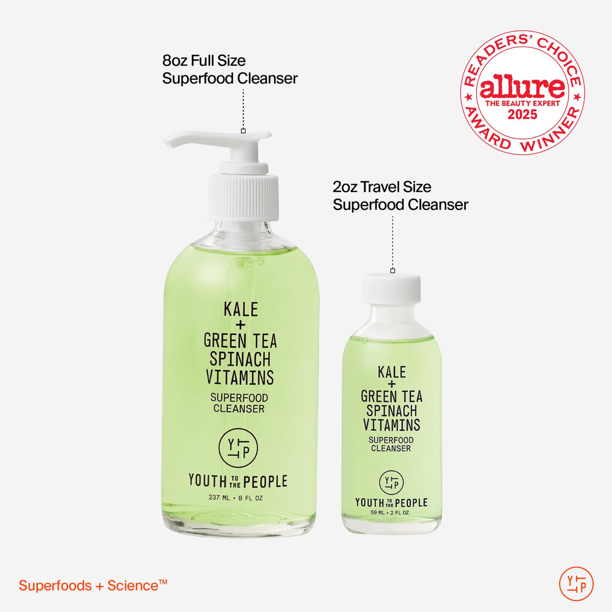 Youth To The People Headliners Gift Set 2oz travel cleanser ideal for on-the-go refresh.