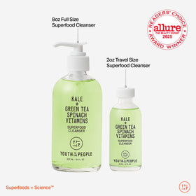 Youth To The People Headliners Gift Set 2oz travel cleanser ideal for on-the-go refresh.