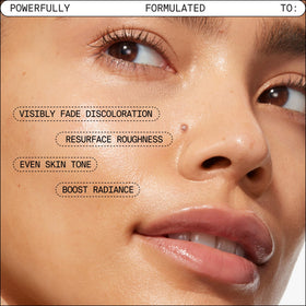 Dropper application of Youth To The People Kombucha + 10% AHA Exfoliant shows fragrance-free serum