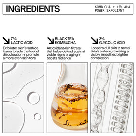 Texture close-up of Youth To The People Kombucha + 10% AHA Exfoliant for overnight use