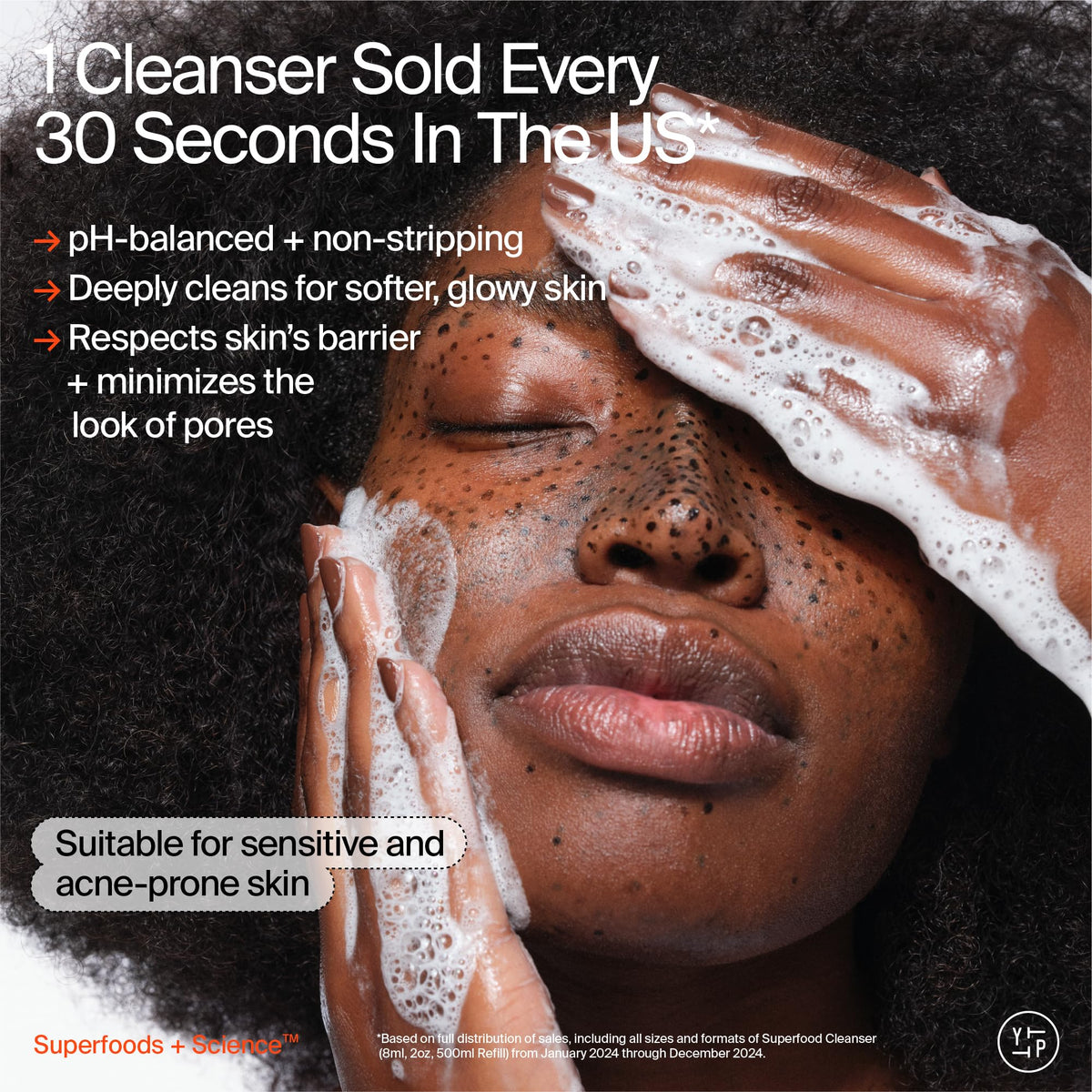 Youth To The People refill pouch for kale green tea cleanser emphasizes eco friendly packaging