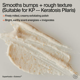 Youth To The People smoothing scrub texture closeup highlights creamy polish for smoother skin.