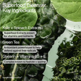 Youth To The People Kale Green Tea Cleanser bottle shows gentle cleansing and makeup removal