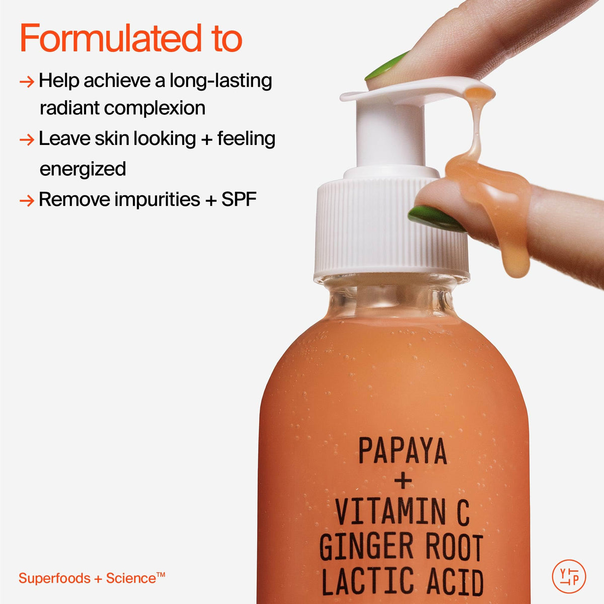Youth To The People Superfruit Cleanser with AHA/BHA complex for smoother texture