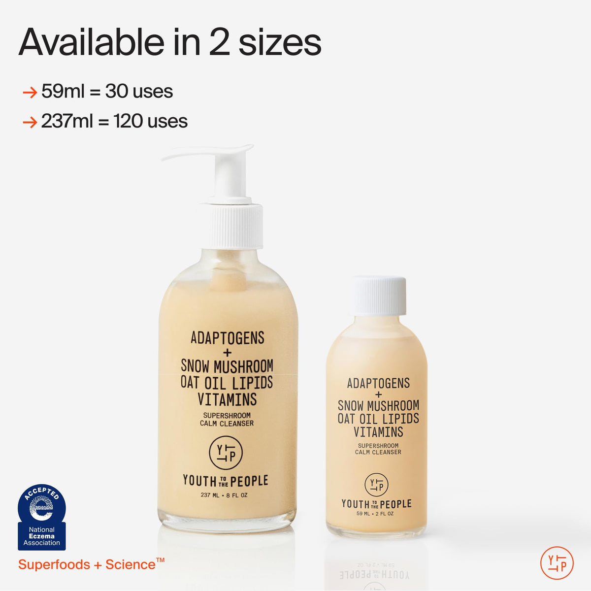 Youth To The People Supershroom travel-size cleanser for on-the-go skincare.