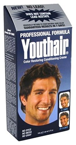 Six-pack Youthair Cream for Men packaging ensures ready-made color care on the go.