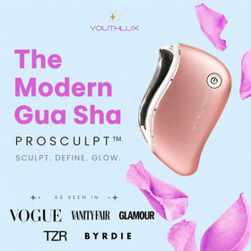 YOUTHLUX ProSculpt rose gold handle with comfortable grip.