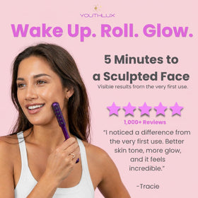 YOUTHLUX Radiance Roller aids product absorption after skincare.