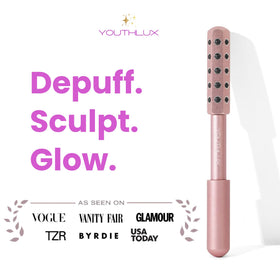 YOUTHLUX Radiance Roller with germanium stones for gentle facial massage.