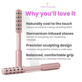 YOUTHLUX Radiance Roller helps reduce puffiness with refreshing massage.