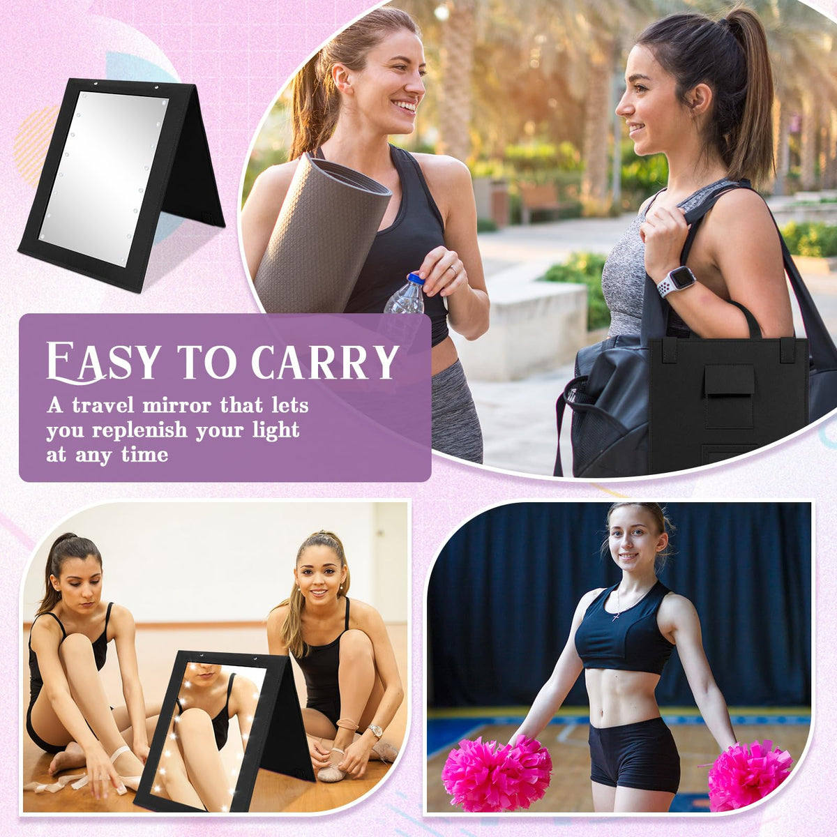 Youyole brightness-adjustment touch button for customizable lighting during makeup.