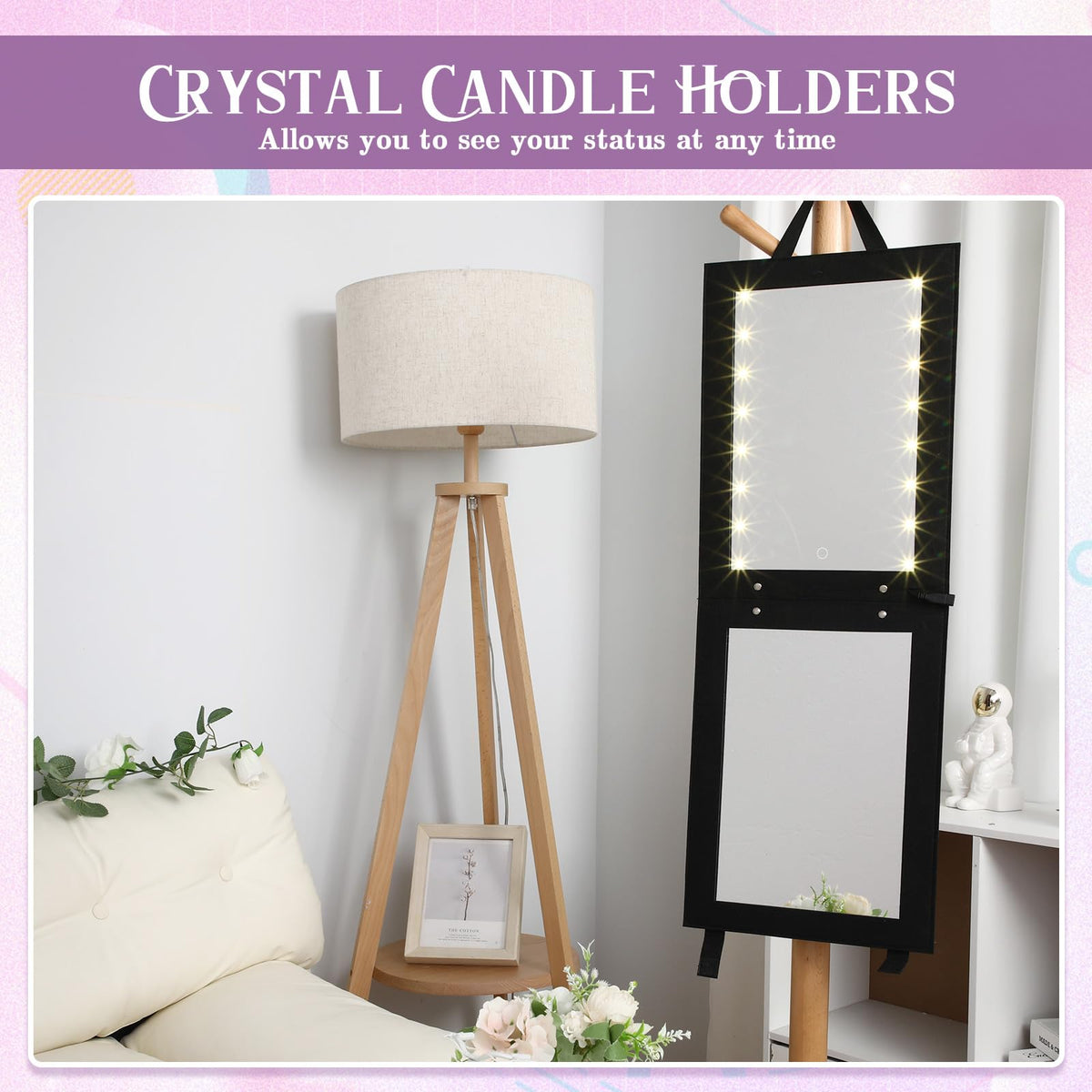 Youyole portable mirror with handle for easy transport.