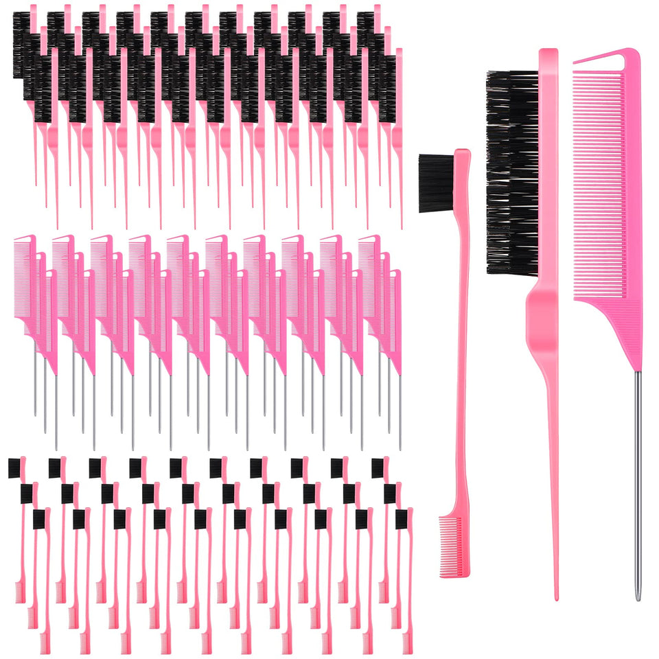 Youyole 90-piece pink set with teasing brushes for voluminous, salon-ready styles at home.