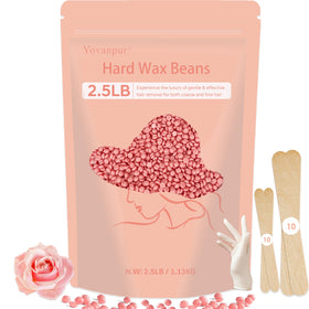 Yovanpur pink hard wax beads bulk pack for salon-quality at-home waxing.