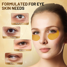 YOYORY hydrogel eye patch application with hygienic spatula demonstrates clean use