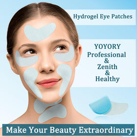 YOYORY hydrogel patch texture depicted for comfortable wear and hydration.