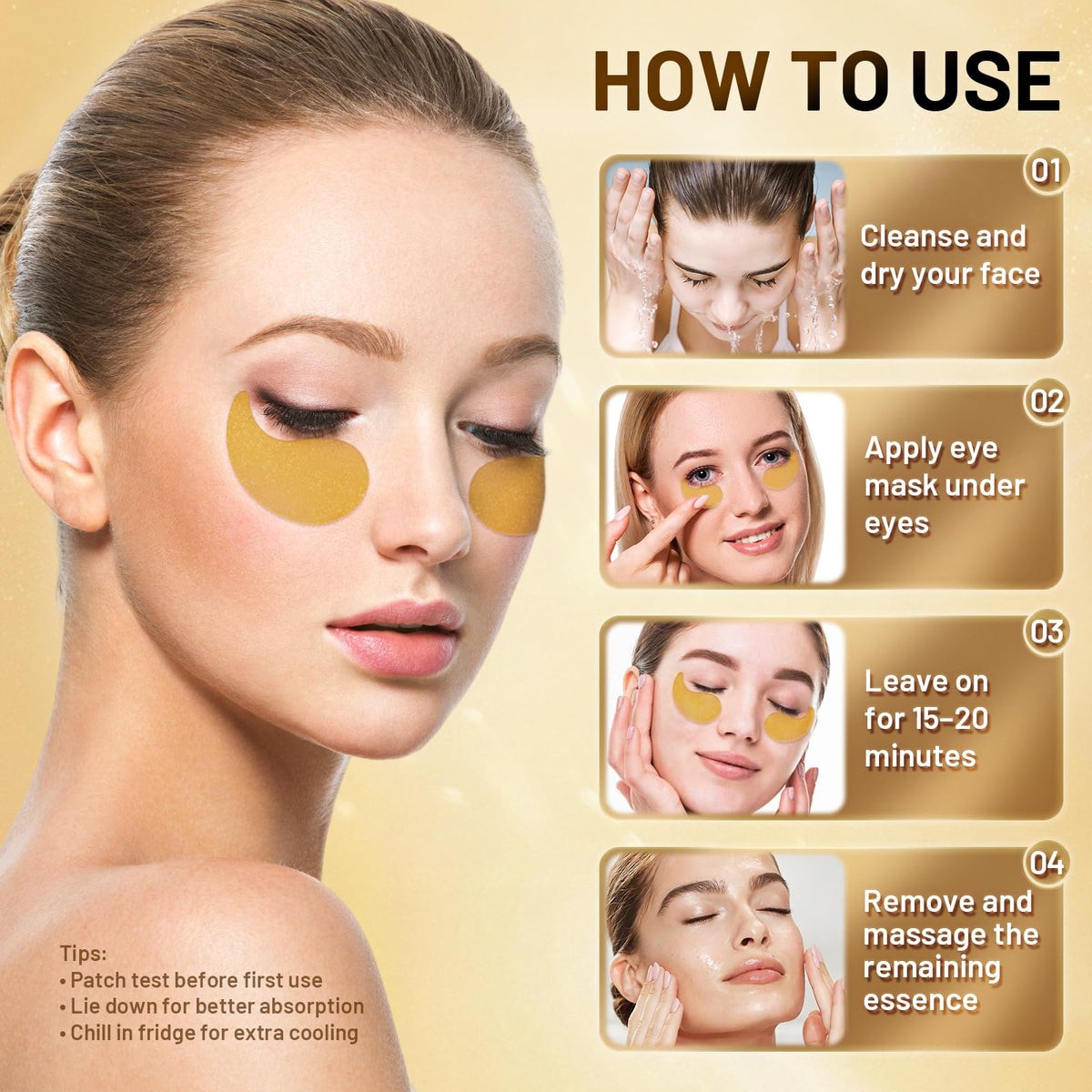 YOYORY under-eye patches, 30 pairs pack shown for easy at-home spa care