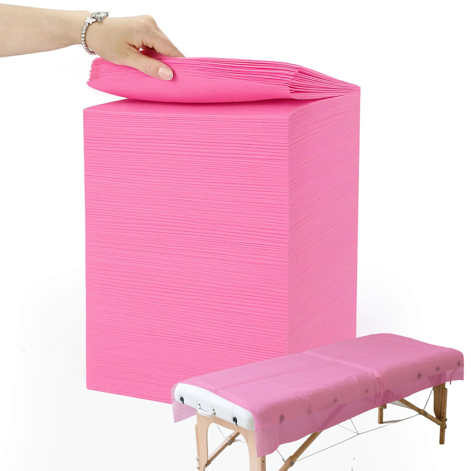 Ypfyed disposable massage table sheets 31x71 pink secure fit for slip-free sessions