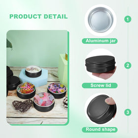 YQ label-friendly surface on 2oz tins for branding and ingredients.