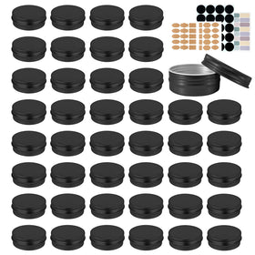 YQ 2oz aluminum tin with lid for secure, portable storage and labeling.
