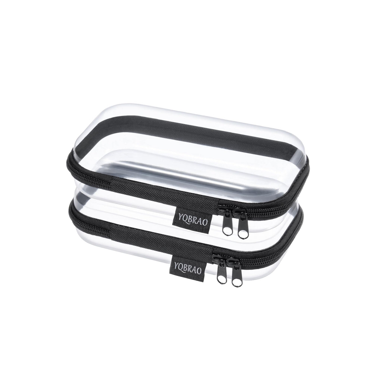 YQBRAO 2-pack clear hard shell case front view showing sturdy protection